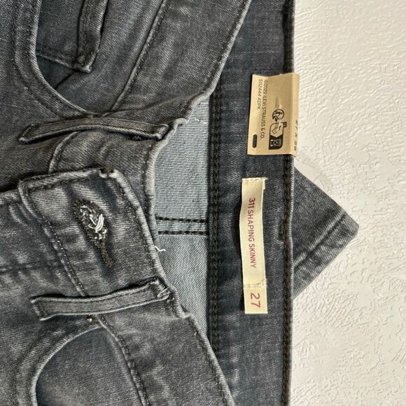 Levi’s Women’s 311 Shaping Skinny Jeans Gray Wash Size 27x28 - Picture 5 of 9